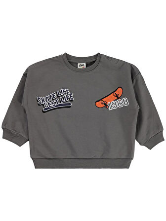 Civil Baby Baskılı 2'li 6-18 Ay Takım - Gri 18-24 Ay