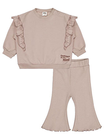 Civil Baby Good Days Nakışlı 6-18 Ay Takım - Bej 18-24 Ay