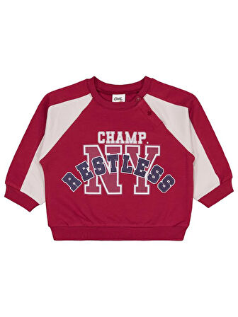 Civil Baby Restless Baskılı 6-18 Ay Takım - Bordo 12-18 Ay