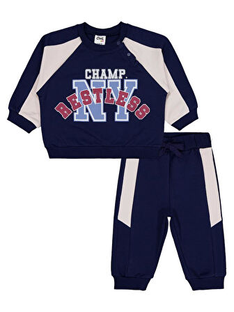 Civil Baby Restless Baskılı 6-18 Ay Takım - Lacivert 18-24 Ay