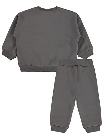 Civil Baby Baskılı 2'li 6-18 Ay Takım - Gri 12-18 Ay