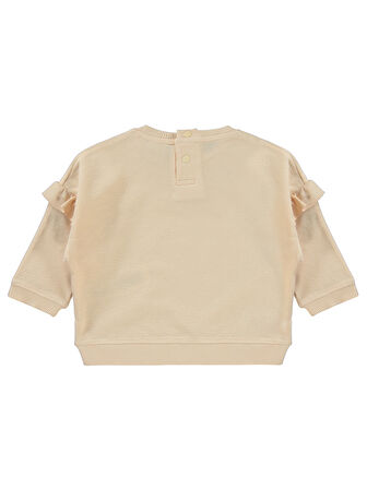 Pierre Cardin Kız Bebek Sweatshirt 6-18 Ay Pudra