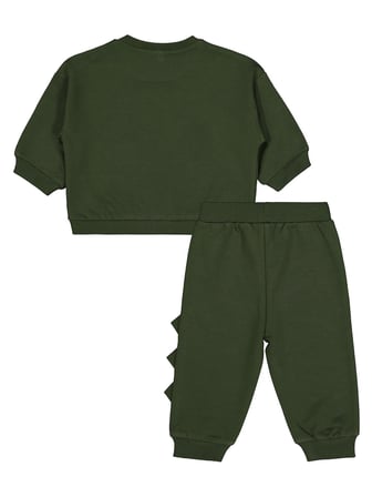 Civil Baby Dino Baskılı 6-18 Ay Takım - Yeşil