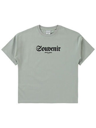 Pierre Cardin Souvenir Baskılı 6-9 Yaş Tişört - Gri 8-9 Yaş