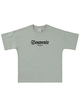 Pierre Cardin Souvenir Baskılı 6-9 Yaş Tişört - Gri 8-9 Yaş