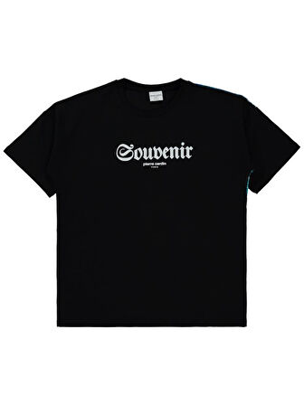 Pierre Cardin Souvenir Baskılı 6-9 Yaş Tişört - Siyah 8-9 Yaş