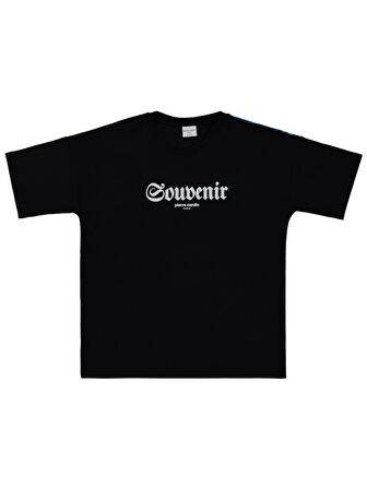 Pierre Cardin Souvenir Baskılı 6-9 Yaş Tişört - Siyah 8-9 Yaş