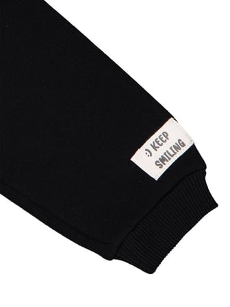 Civil Baby Keep Smiling Etiketli Basic 6-18 Ay Sweatshirt - Siyah 12-18 Ay