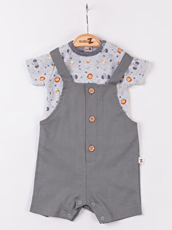 Baby Zz Erkek Bebek Takım 3-9 Ay Gri