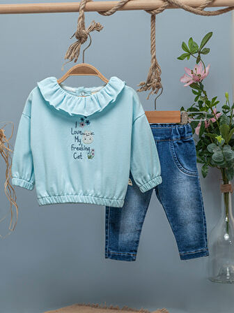 Baby Zz Kız Bebek Takım 6-18 Ay Turkuaz