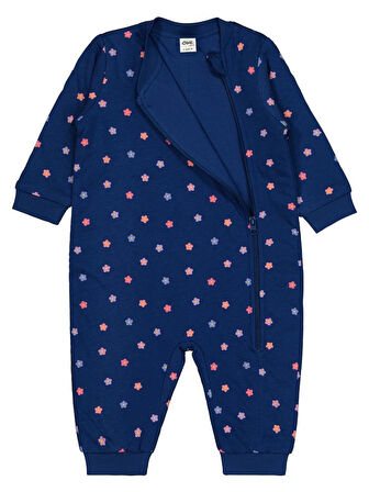 Civil Baby Renkli Çiçekler Empirme 30 Gr  Uyku Tulumu - Mavi 12-18 Ay