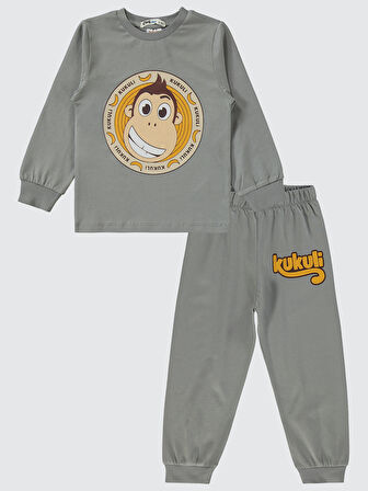 Civil Boys Erkek Çocuk Pijama Takımı 2-5 Yaş Gri