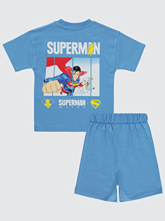 Süperman Erkek Çocuk Takım 2-5 Yaş Mavi