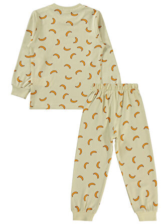 Kukuli Erkek Çocuk Pijama Takımı 2-5 Yaş Taş Rengi