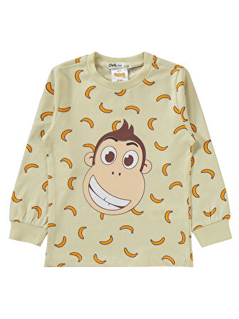 Kukuli Erkek Çocuk Pijama Takımı 2-5 Yaş Taş Rengi