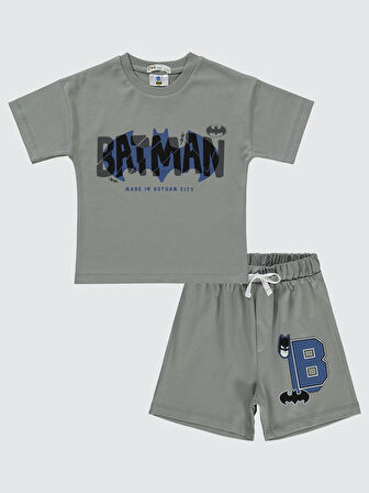 Batman Erkek Çocuk Takım 2-5 Yaş Gri