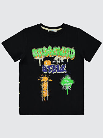 Civil Boys Erkek Çocuk Tişört 6-9 Yaş Siyah