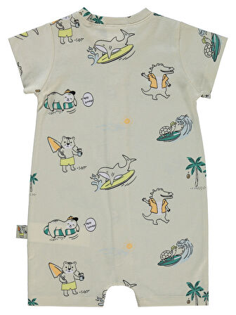 Civil Baby Erkek Bebek Patiksiz Tulum 6-18 Ay Taş Rengi