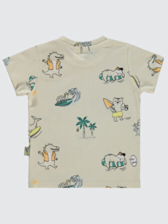 Civil Baby Erkek Bebek Tişört 6-18 Ay Taş Rengi