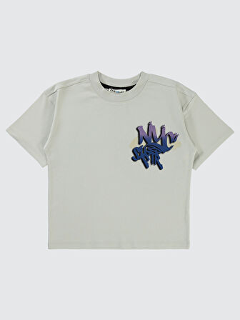 Civil Boys Erkek Çocuk Tişört 6-9 Yaş Açık Gri