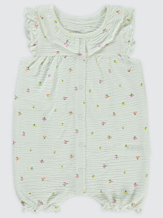Civil Baby Kız Bebek Patiksiz Tulum 6-18 Ay Ekru