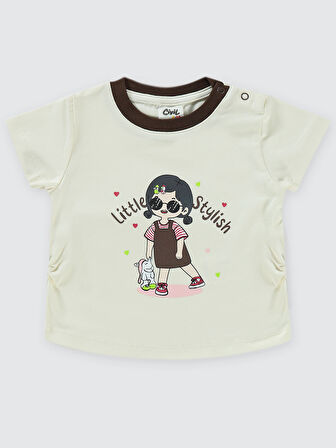 Civil Baby Kız Bebek Tişört 6-18 Ay FilDişi