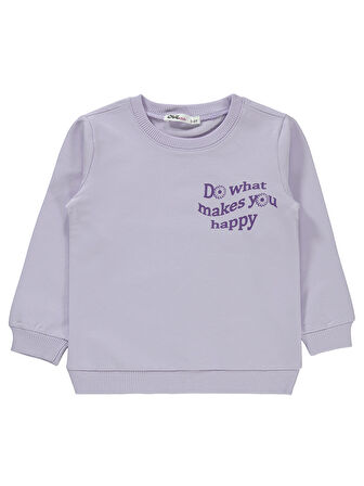 Civil Girls Kız Çocuk Sweatshirt 2-5 Yaş Nazik Lavanta