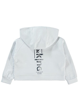 Civil Girls Kız Çocuk Kapüşonlu Hırka 10-13 Yaş Beyaz