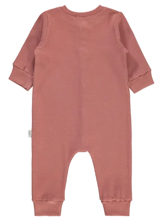 Civil Baby Bebek Patiksiz Tulum 1-6 Ay Gül Kurusu