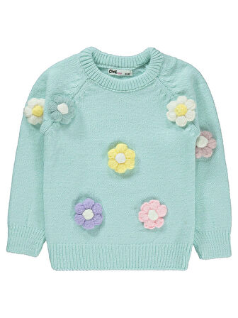 Civil Girls Kız Çocuk Kazak 2-5 Yaş Mint Yeşili