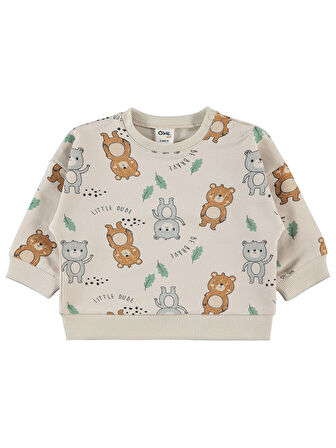 Civil Baby Erkek Bebek Sweatshirt 6-18 Ay Fil Dişi