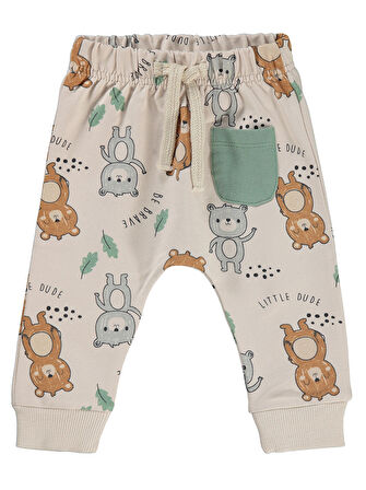 Civil Baby Erkek Bebek Eşofman Altı 6-18 Ay Fil Dişi