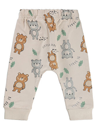 Civil Baby Erkek Bebek Eşofman Altı 6-18 Ay Fil Dişi