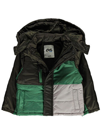 Civil Boys Erkek Çocuk Kapüşonlu Mont 2-5 Yaş Haki