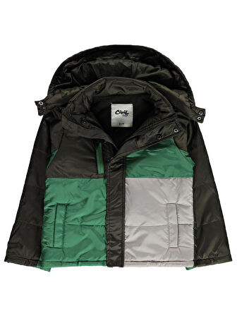 Civil Boys Erkek Çocuk Kapüşonlu Mont 6-9 Yaş Haki