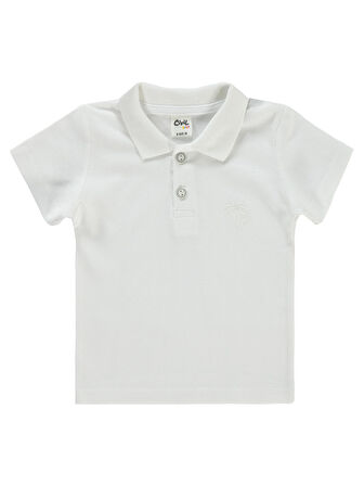 Civil Baby Erkek Bebek Tişört 6-18 Ay Beyaz