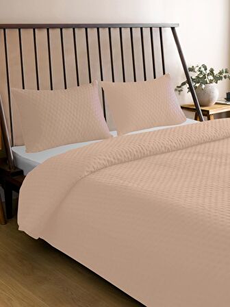 Bedspreado Yıkanmış Mikro Pudra Yatak Örtüsü Set Çift Kişilik 220x240