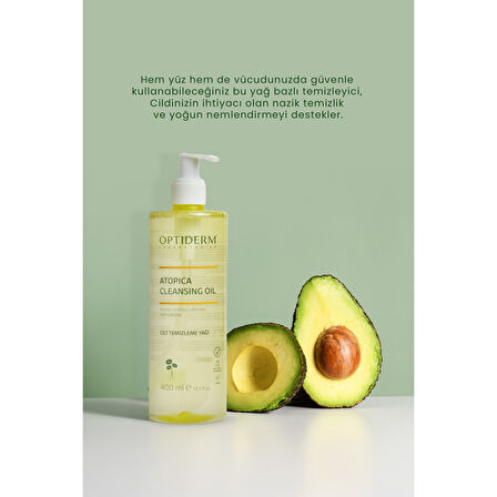 OPTİDERM ATOPİCA CLEASİNG OİL YÜZ VE CİLT TEMİZLEME YAĞI 400ML