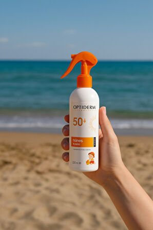 Optiderm Güneş Koruyucu Çocuk Spreyi 200 ml | Hipoalerjenik, Paraben ve Parfüm İçermez