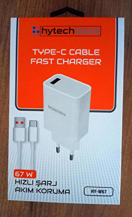 Hytech Store HY-W67 Type-c Hızlı Şarj Adaptörü 67w 