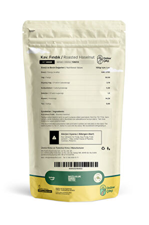 Kavrulmuş Fındık 400Gr