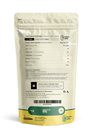 Tuzlu Kabak Çekirdeği 100Gr