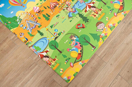 Asument Park Oyun Matı-Halısı 140x225cm | 12 mm, Darbe Emici, Isı Yalıtımlı, Çift Yönlü