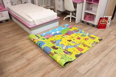 Fairy Tale Land Oyun Matı-Halısı 140x195cm | 12 mm, Darbe Emici, Isı Yalıtımlı, Çift Yönlü