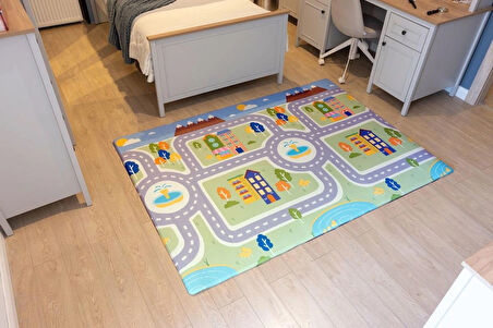 Dino Park Oyun Matı-Halısı 140x200cm | 12 mm, Darbe Emici, Isı Yalıtımlı, Çift Yönlü