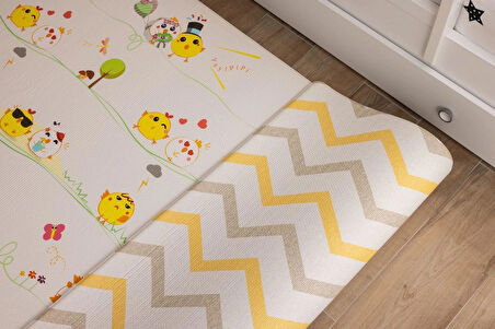 Tiny Hens Oyun Matı-Halısı 140x230cm | 15 mm, Darbe Emici, Isı Yalıtımlı, Çift Yönlü