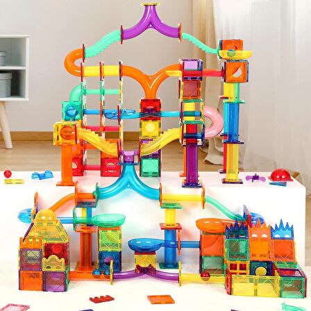 Marble Run 200 Parça Premium Manyetik Oyun Seti KBKG-200