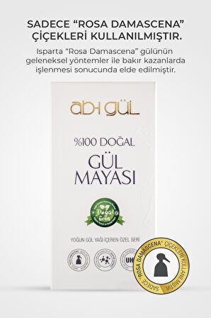 Ab-ı Gül | %100 Saf Gül Mayası 100 ML | Eşsiz Rosa Damascena Güllerinden