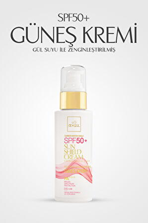 Güneş Kremi SPF50+ 100 ML | Gülsuyu ile  Zenginleştirilmiş - Winter & Summer Sun Shield - UVA & UVB
