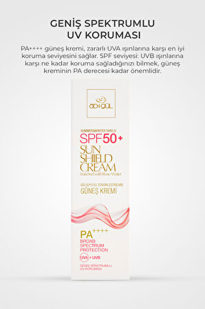 Güneş Kremi SPF50+ 100 ML | Gülsuyu ile  Zenginleştirilmiş - Winter & Summer Sun Shield - UVA & UVB